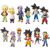 Bandai 12 pz/set Dragon Ball Super Goku Vetega Majin Buu Freeza Beerus Whis Mark Karin Gotenks PVC Figure Anime Da Collezione Modello 7 cm
