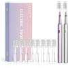 Mornwell Spazzolino elettrico Spazzola sottile mentale Corpo appositamente per le donne Pure Wisdom Beauty Setola morbida DuPont, 4 testine impermeabili