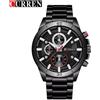 CURREN 8275 Orologi al quarzo da uomo Orologio da polso impermeabile analogico di lusso in acciaio inossidabile per uomo Relogio Masculino