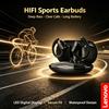 Lenovo XT80 TWS Auricolari sportivi con gancio per l'orecchio Cuffie wireless Bluetooth Auricolari stereo HiFi per giochi Vestibilità comoda Display LED con indicatore di alimentazione