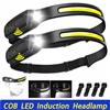 KDULIT Lampada frontale a induzione XPE + COB Lampada ricaricabile USB Sensore LED Torcia Torcia da campeggio Faro impermeabile per lanterna da pesca