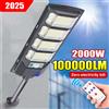 paweinuo 100000LM 2000W/1500W/1000W/500W Luce solare a led Esterna Potente sensore di movimento esterno Lampada solare Impermeabile Lampione da giardino