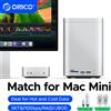 ORICO MiniTower Mac Mini M4 Dock M.2 SSD Custodia per disco rigido da 3,5 pollici Tipo C Docking Station Sistema di archiviazione ibrido desktop DAS