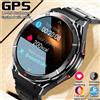 GUHUAVMI Nuovo Outdoor Built-in GPS Astuto Della Vigilanza Degli Uomini 1.43 ''AMOLED Display Bussola 3ATM Impermeabile Grado di Nuoto Bluetooth Chiamata Smartwatch