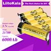 liitokala 1-40PCS LiitoKala King6000 + Nichel 3.7V 21700 6000mAh 3.7V 21700 6000mAh Batteria al litio ricaricabile per altoparlante Torcia a LED