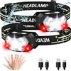Heinast Nuovo 2000LM Ultra Luminoso 9 LED Faro USB Ricaricabile Faro 6 Modalità Impermeabile Sensore di Movimento Lampada Frontale Torcia Da Lavoro