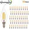 Grensk E12 E14 Lampadario a LED Lampadina 60W Equivalente Lampadine a candelabri retrò 6000K 2700K Bianco caldo 480LM Lampade per illuminazione in vetro trasparente