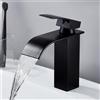 ctzszzmm Lavabo a cascata Rubinetto alto e basso in acciaio inossidabile Nero Lavabo per WC caldo e freddo Bagno Casa
