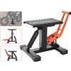 SucceBuy Supporto per sollevamento jack per moto 440 libbre Supporto per sollevamento bici da cross Funzionamento di sollevamento idraulico Tavolo di sollevamento ad altezza regolabile per la
