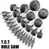 SHENSEN 1Pc 12-100mm TCT Sega a tazza Punta in carburo di tungsteno Punta da trapano Utensili da taglio Corona di perforazione per metallo Lega di acciaio inossidabile