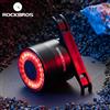 ROCKBROS Smart Brake Fanale posteriore per bicicletta MTB Reggisella da strada Sella per bici Luce posteriore Impermeabile Ricarica USB Fanale posteriore per ciclismo