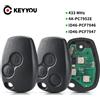 KEYYOU con batteria 433 MHz Chiave remota per Renault Duster Modus Clio 3 Twingo DACIA Logan Sandero Kangoo PCF7947 PCF7946 4A Chip