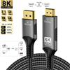 FDBOY Cavo DisplayPort a HDMI compatibile 8K@60Hz 4K@120Hz, adattatore DP a HDMI per video e audio da Display Port per PC, HDTV, proiettore, Xbox