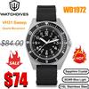 Watchdives WD1972 Orologio al quarzo VH31 Sweep Seconds Movimento Vetro zaffiro BGW9 Luminoso 20Bar Orologio da polso impermeabile