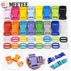 Meetee 10/20 Set di Fibbie a Sgancio Rapido Meetee 15/20/25mm in Plastica, Chiusura per Cinghie Borsa, Anello di Regolazione, Moschettone, Accessori per Cinghie a Tri-Glide