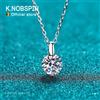 KNOBSPIN D VVS1 Collana Moissanite Diamante Pandent 1-3ct Certificato GRA S925 Collane in argento sterling 18k per le donne Regalo delicato