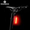ROCKBROS luce per bicicletta fanale posteriore per bici impermeabile LED USB ricaricabile luce posteriore di sicurezza guida avvertimento sella luce posteriore per bici