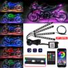 WUMFIRE Nuove luci sottosmalto per atmosfera moto Kit luci a LED App telecomando RGB impermeabile per Yamaha BMW Harley Suzuki