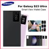 SAMSUNG Custodia Originale Samsung Galaxy S23 Ultra S-View Flip con Finestra Smart View per Galaxy S23 Ultra EF-ZS918