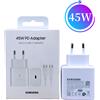SAMSUNG Caricabatterie originale Samsung 45W Adattatore di tipo C a ricarica super veloce per Galaxy S23 S24 Ultra S20 S22 S21 + Z Fold 5 4 3 Flip 5 4 3 Telefono