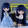 DBS ICY DBS Blyth Doll BJD Corpo articolare Pelle bianca Set di capelli blu Bambola 1/6 30 cm Ragazza regalo Anime SD