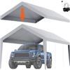 SucceBuy Telo di Ricambio per Carport SucceBuy, Copertura per Garage, Tenda Superiore, Telo Protettivo Resistente, Impermeabile e Anti-UV con Elastici a Sfera
