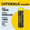 liitokala 1-40 pezzi LiitoKala King4000-JT 3.7V 18650 4000mAh 12A Scarica batterie ricaricabili per batterie torcia