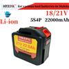 Makita 18V 21V 5S4P 22.0Ah Batteria al litio ricaricabile per Makita 18v Utensili elettrici Cordless Chiave Sega Trapano Smerigliatrice Cacciavite