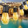 Grensk Luce della stringa di plastica S14 220V Spina UE Bianco caldo Ambra 2W Impermeabile infrangibile Decorazione esterna vintage Ghirlanda di Capodanno