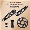GOLDIX Mountain Bicicletta Guarnitura CNC Hollow 165/170/175mm Manovella Bicicletta 0mm Offset Denti Larghi Stretti Corona 30/32/34/36/38T