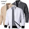 ANIMAL GAME Nuovi cappotti da giacca con cerniera a maniche lunghe da uomo felpe stand up outdoor streetwear autunno caldo giacca da baseball in tinta unita da uomo
