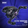 KINGDOM Mulinello da Pesca Kingdom Micro Monster Pro Baitcasting 138g, Rapporto di Trasmissione 7.6:1, Resistenza Massima 4kg/6kg, Mulinello Ultra-leggero in Carbonio