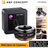 K&F CONCEPT Adattatore per Obiettivi K&F CONCEPT da M42 a Sony E NEX, Canon EF EOS R EOS M, Nikon F Z, Fujifilm FX, M4/3, Leica SR