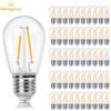 Genixgreen Lampadine Edison in plastica S14 2W Base E27 infrangibile vintage Bianco caldo Uguale a 20W Luce a incandescenza Sostituisci lampadina