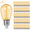 Genixgreen Lampadina E27 LED Edison S14 1W Plastica ambrata infrangibile 10W Lampadina incandescente equivalente Luce dimmerabile Sostituisci lampadina