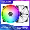 TEUCER 20025 5V 3PIN ARGB Case Fan 200mm 4PIN ventola di raffreddamento ad alto Volume d'aria 500-1500RPM Computer PC Case Fan 20cm