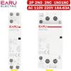 EARU Contattore Modulare da Guida DIN EARU 2P AC 110V 220V 50/60Hz 16A 20A 25A 32A 50A 40A 63A per Hotel Intelligente