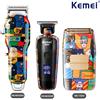 Kemei Tagliacapelli Elettrico Professionale Ricaricabile Modello Graffiti Barba Trimmer Rasoio da Uomo KM-MAX2092 KM-MAX5090 KM-1102H