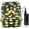 MALITAI Luci natalizie da giardino per esterni 800 LED Plug in filo di pelle impermeabile per la decorazione domestica guirnalda luces led