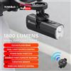 TOWILD Luci per Bicicletta TOWILD DLite1800 2100LM, Doppia Fonte Luminosa con Fascio Concentrato/Diffuso, Luce Frontale LED Intelligente per Bici, IPX6, Fari per Ciclismo MTB