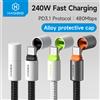 Hagibis Cavo da USB C a USB C con cappuccio protettivo Cavo tipo C da 240 W Cavo di ricarica rapida PD 3.1 per iPhone 16 17 MacBook Pro iPad