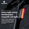 ROCKBROS Fanale posteriore magnetico per bici Type-C 7 modalità Luce posteriore per bicicletta a LED ricaricabile per guida notturna Sensore freno intelligente