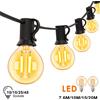 Genixgreen G40 Decorazione Luci a stringa a LED per esterni 1.5W Globo Lampadina in vetro ambrato Dimmerabile Ghirlanda Festone Street Patio Party Luci a sospensione
