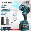 YOFIDRA Soffiatore Elettrico Turbo Senza Spazzole 350000 RPM, Ventilatore a Getto 3500W, Strumento per la Pulizia di Foglie e Polvere da Giardino, Compatibile con Batterie Makita