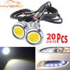 HVIERO 2/4/10pcs Auto Eagle Eye Luce di marcia diurna Argento Shell Led Drl Backup 23mm Parcheggio retromarcia Indicatori di direzione Freno Tronco lampada