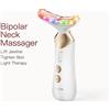ANLAN Dispositivo di Bellezza per il Collo Dual Polar con Oro 24K Anti-età, Rimozione del Doppio Mento, Lifting Facciale, Massaggiatore Facciale LED a 5 Colori con Calore