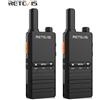 Retevis B3B B63B 15mm Mini Walkie Talkie ultrasottile Tipo C Carica VOX Walkie-talkie PMR446 Radio bidirezionale portatile professionale