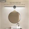 CETANT Lampada da Parete LED Moderna 40/60/80CM, Luce a Specchio Nera, Illuminazione per Bagno e Toilette, Lampade a Striscia Lunga, Decorazione Casa, Apparecchio LED Lustre
