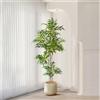 Kmitang 78-140 cm Grande Albero Artificiale Real Touch Palma di Plastica Nandina Foglie Finte Alte Piante di Bambù Per La Casa Giardino Ufficio Decor