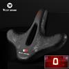 WEST BIKING Aereo Sella per bici allargata Addensare Assorbimento degli urti Cuscino per bicicletta oversize Sedile da ciclismo confortevole e traspirante cavo